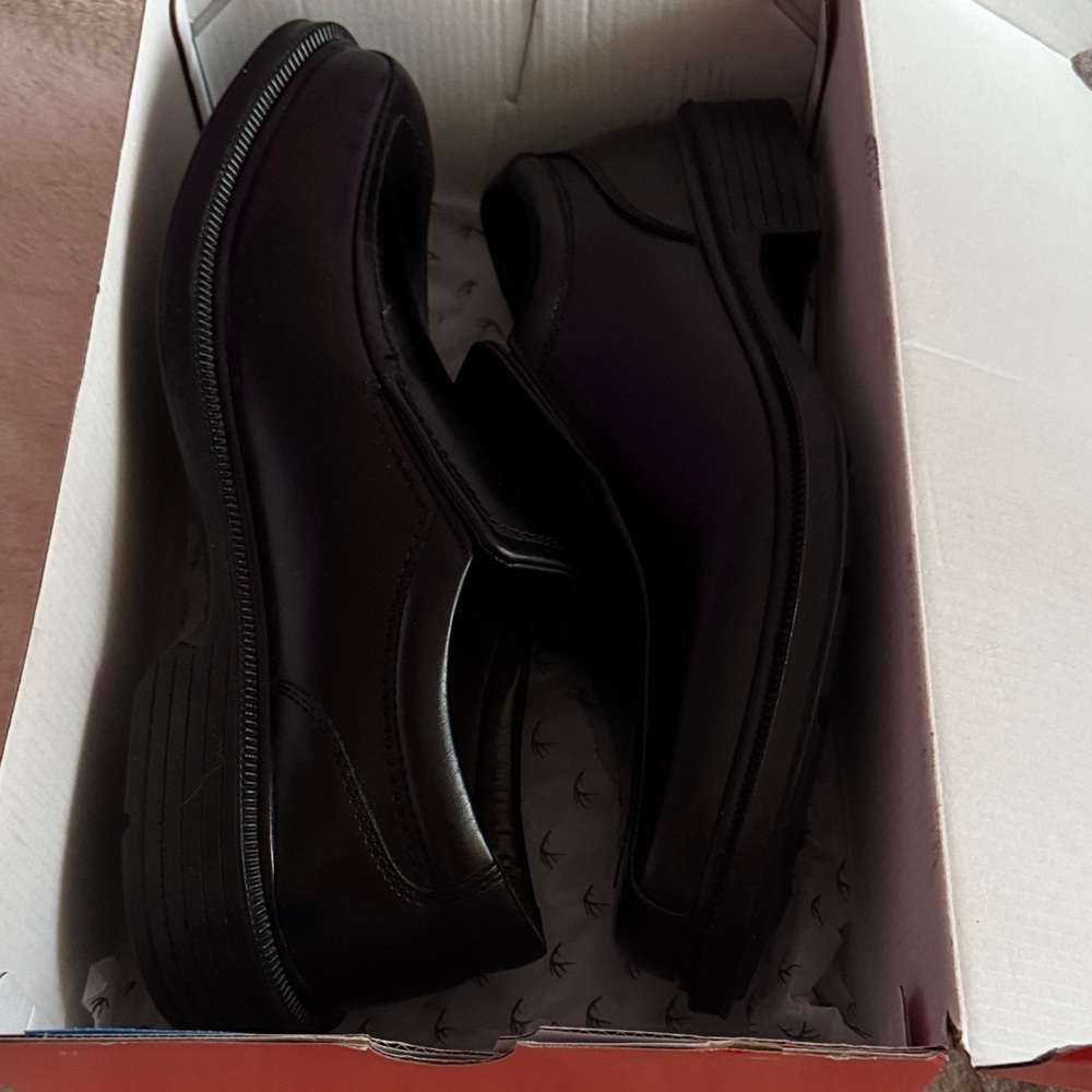 Deer Stags Black Slip-On Dress Loafers